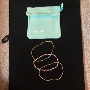 Mint & Lily Multicolor Beaded stretch bracelets